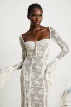 Marlene dantel maksi elbise