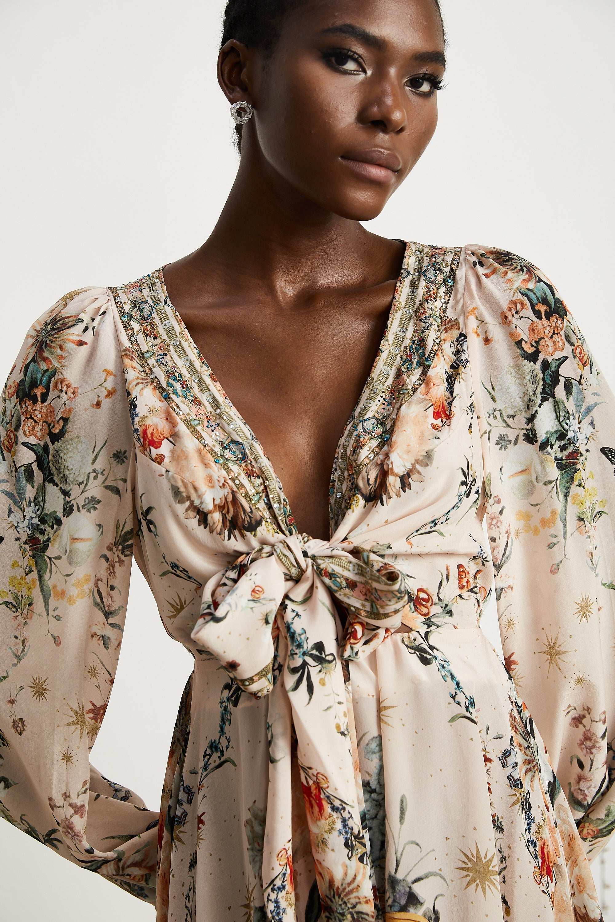 Emilia kravat mini elbise