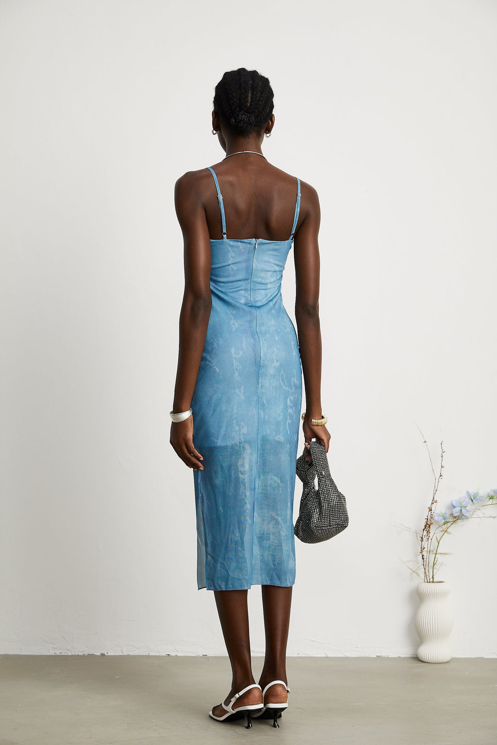 Pénélope fiyonk midi elbise