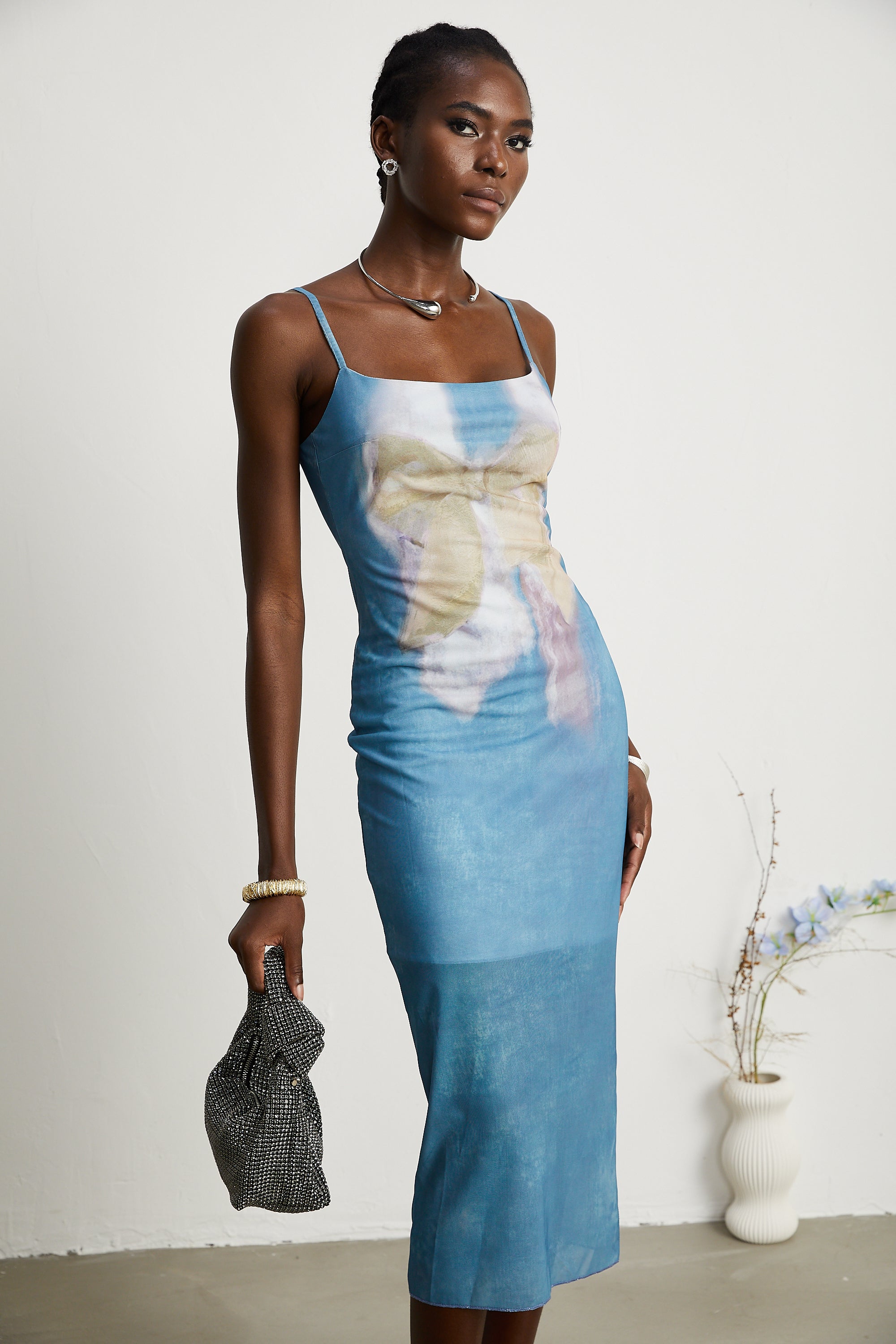 Pénélope fiyonk midi elbise