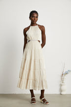 Enora katman midi elbise