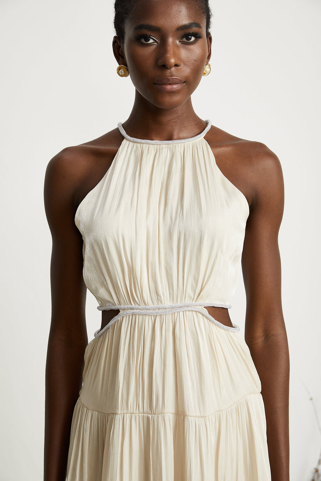 Enora katman midi elbise