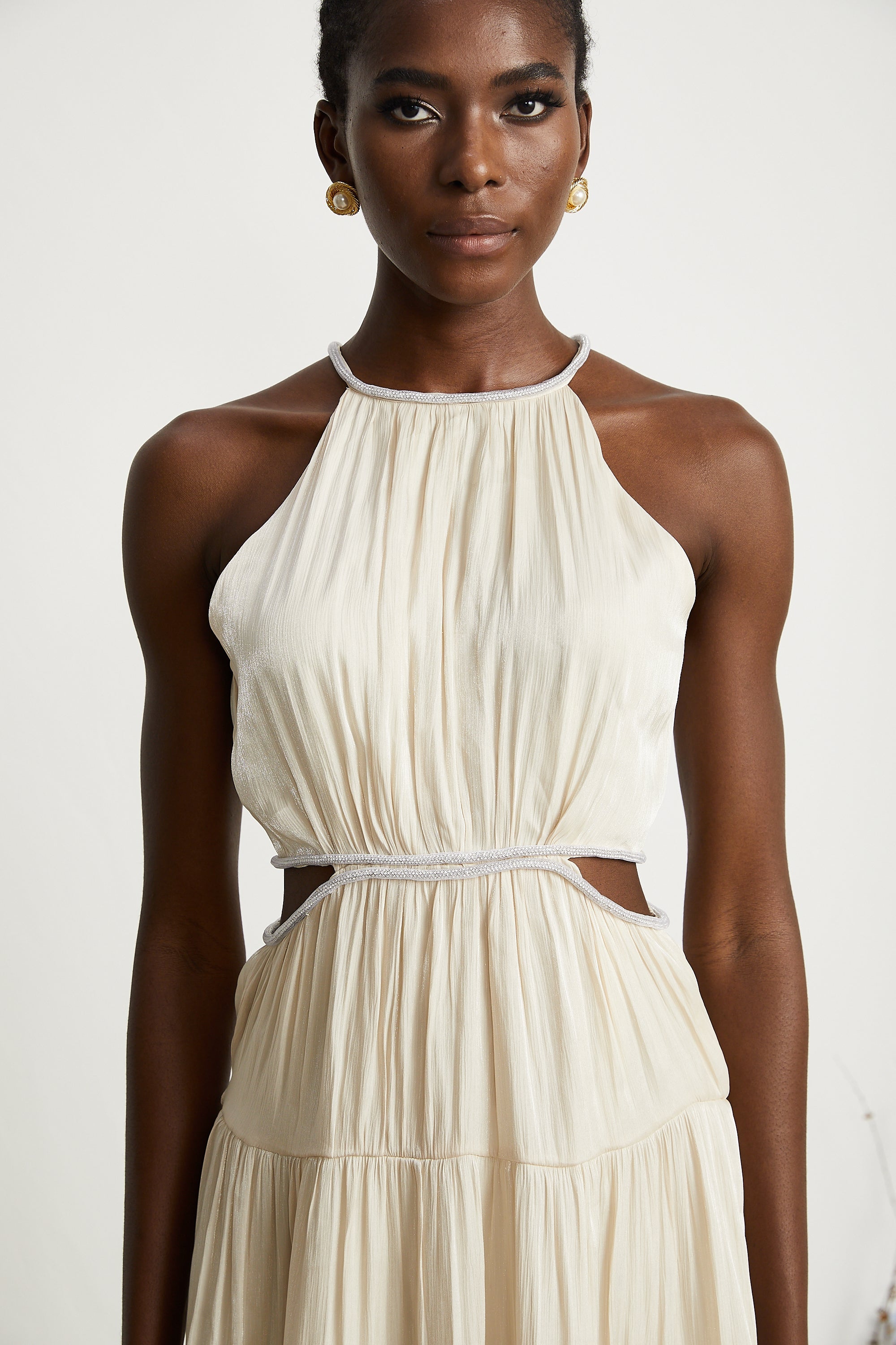 Enora katman midi elbise