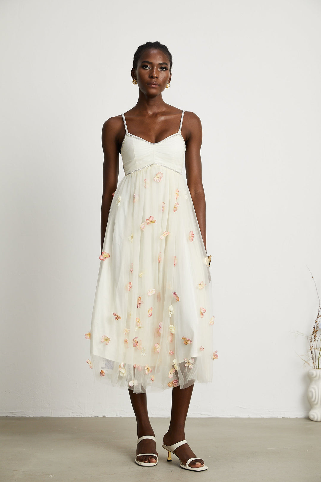 Isabeau midi elbise