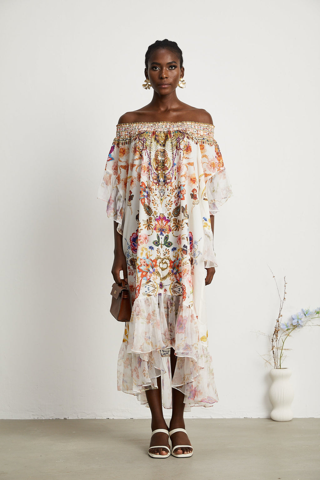 Capucine midi elbise