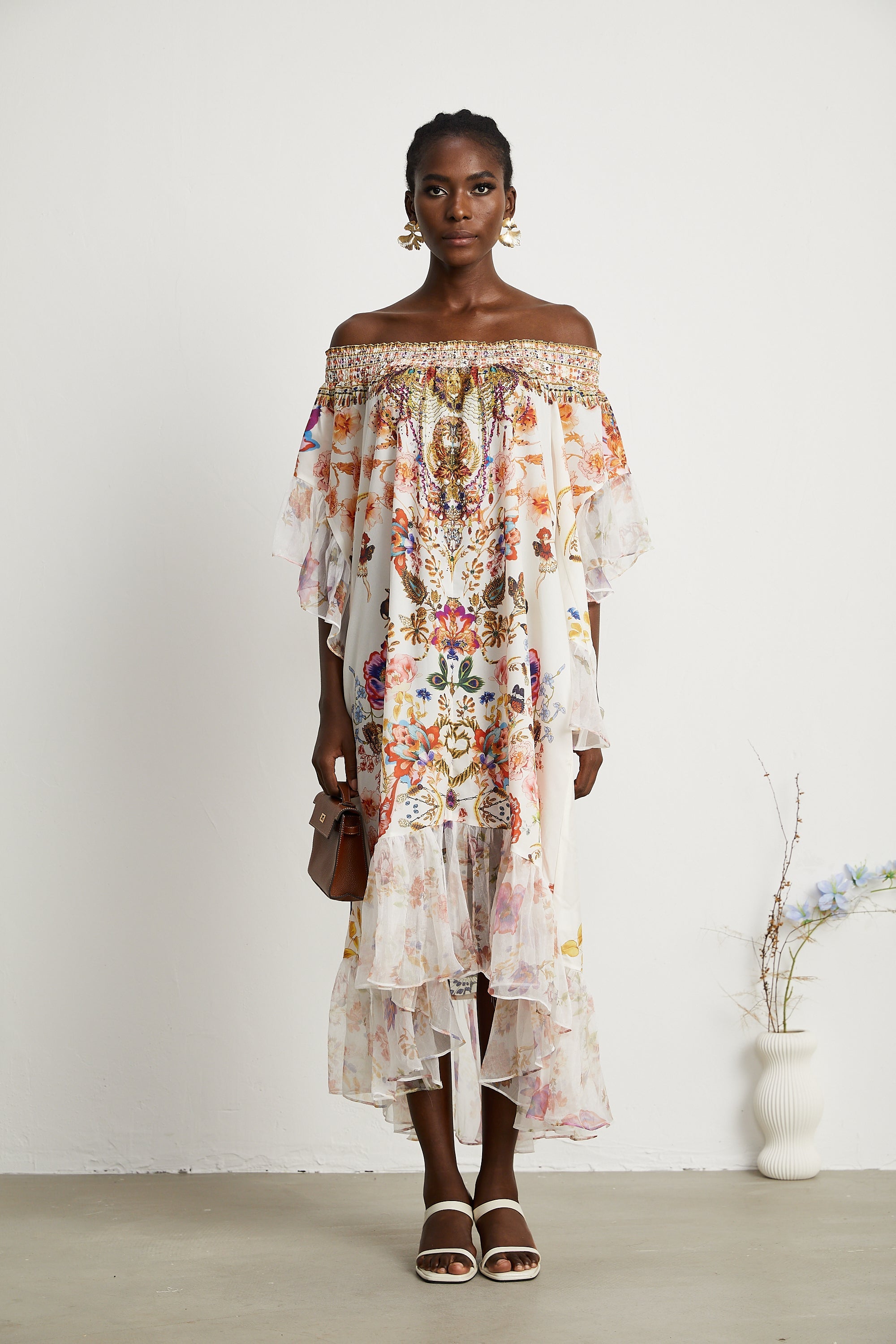 Capucine midi elbise