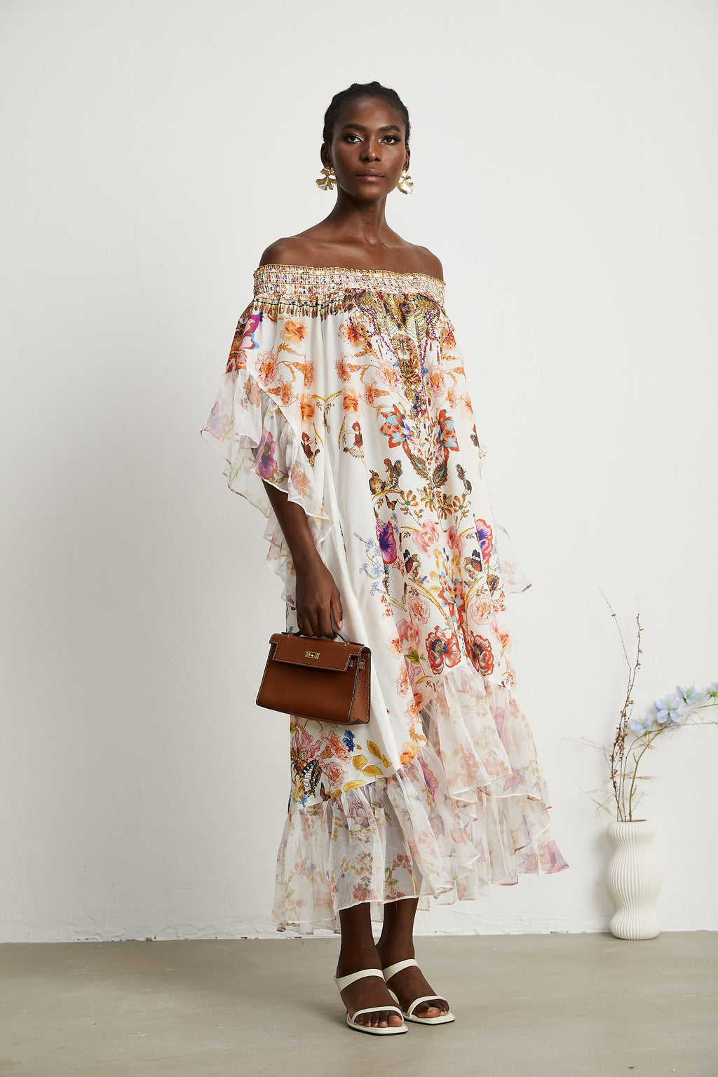 Capucine midi elbise