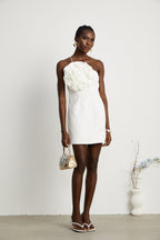 Leonida çiçek mini elbise