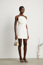 Leonida çiçek mini elbise