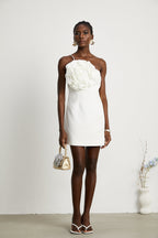 Leonida çiçek mini elbise