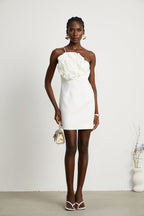 Leonida çiçek mini elbise