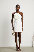 Leonida çiçek mini elbise