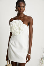 Leonida çiçek mini elbise