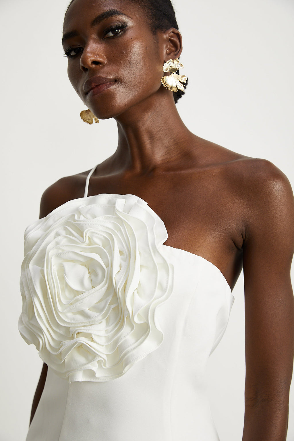 Leonida çiçek mini elbise