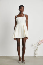 Ludivine pileli mini elbise