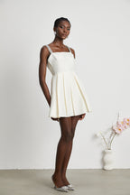 Ludivine pileli mini elbise