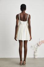 Ludivine pileli mini elbise