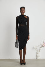 Clarisse dantelli midi elbise