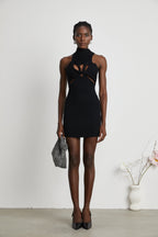 Émilie dekolte mini elbise