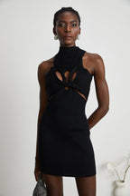 Émilie dekolte mini elbise