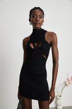 Émilie dekolte mini elbise