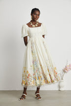 Victoire desenli midi elbise