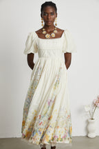 Victoire desenli midi elbise