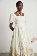 Victoire desenli midi elbise