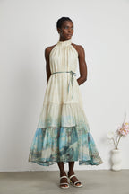 Delphine desen midi elbise