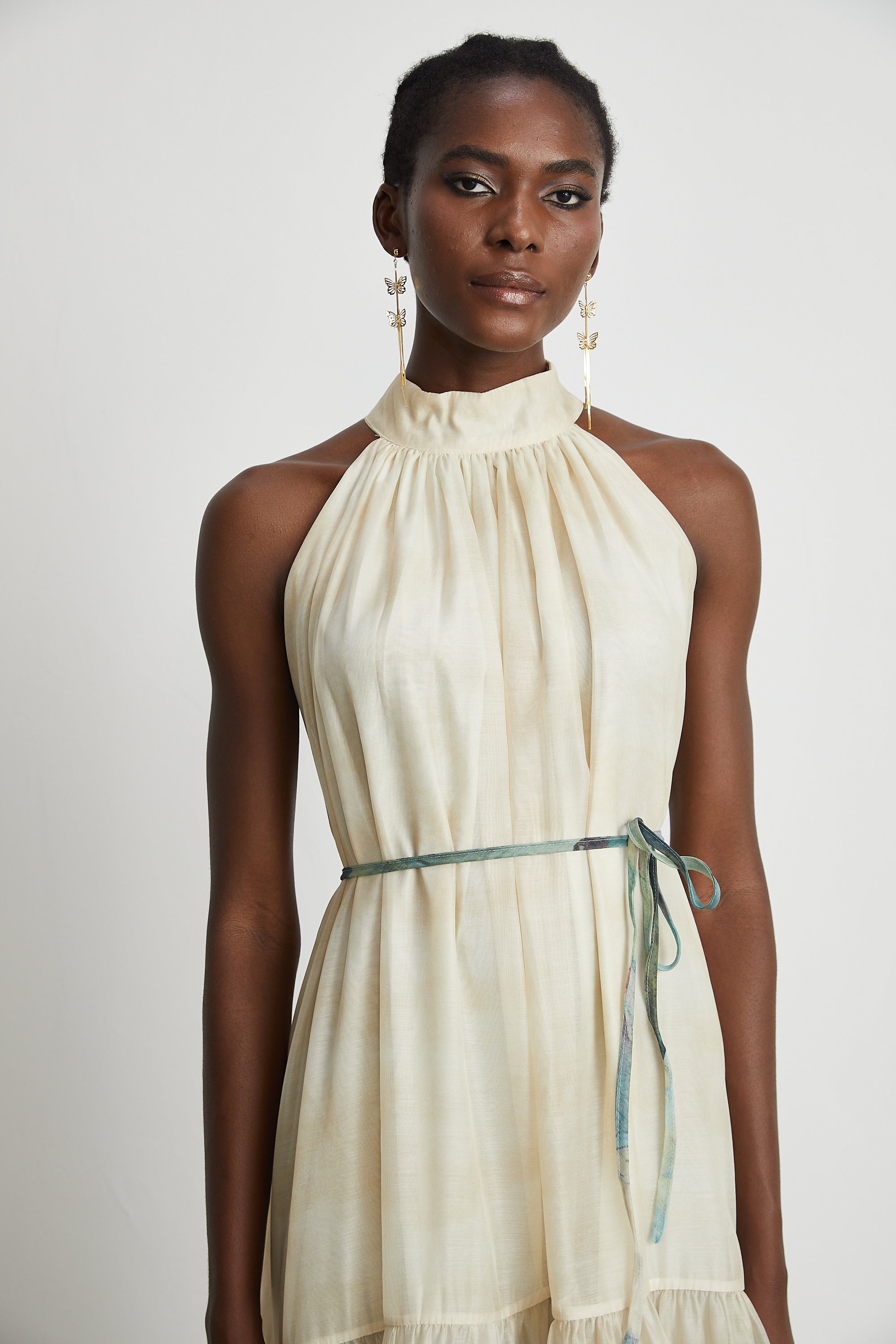 Delphine desen midi elbise