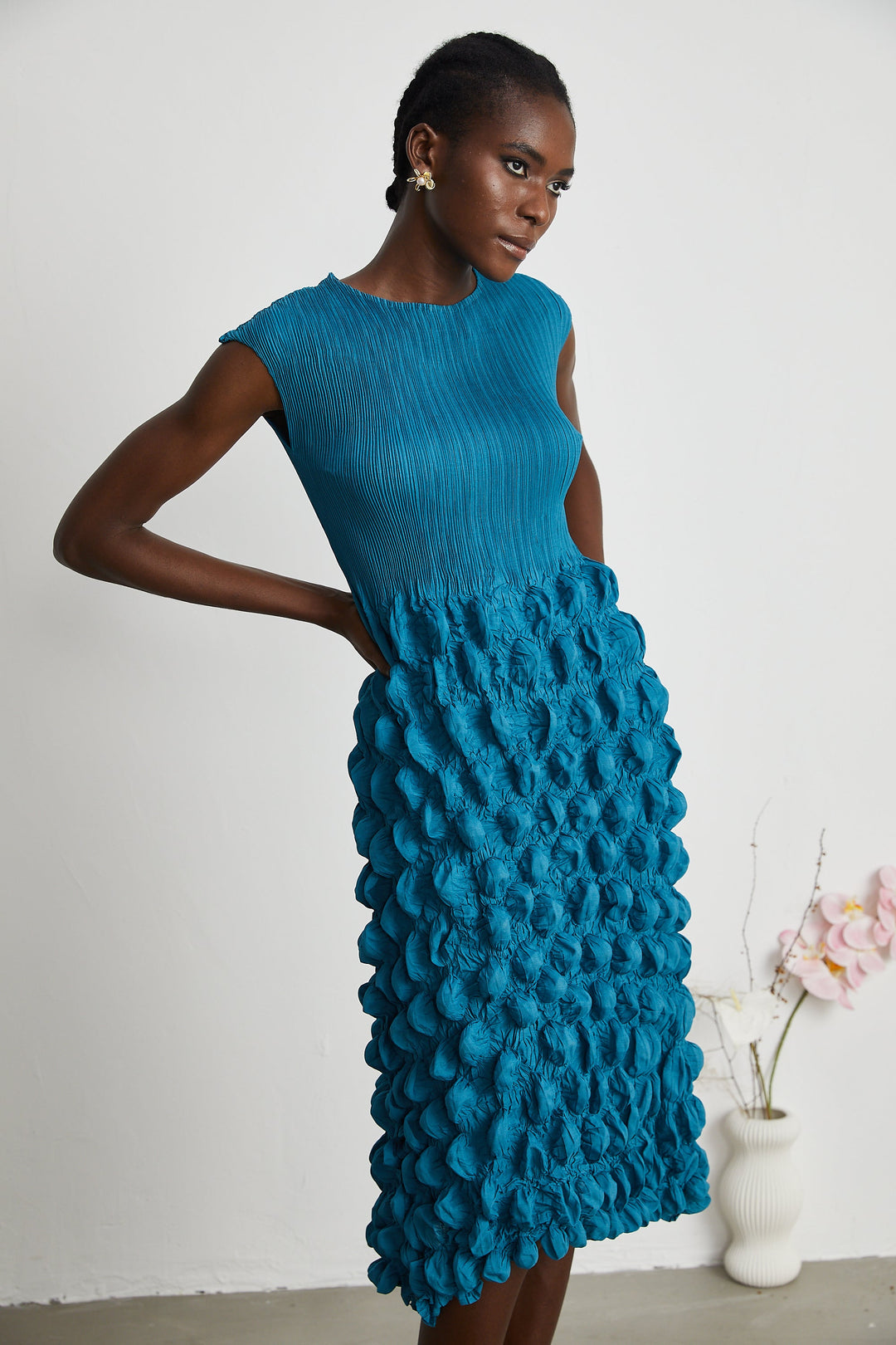 Estelle midi elbise