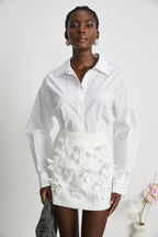 Joan poplin mini elbise