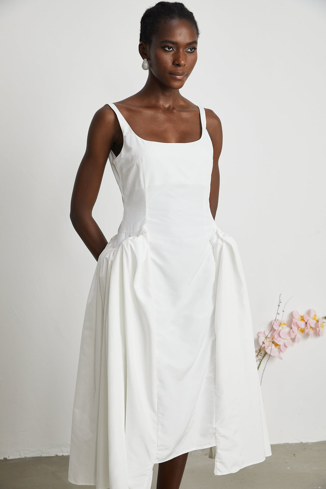 Ingrid midi elbise