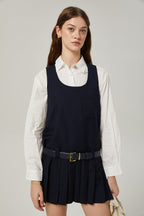 Suzette pileli mini elbise