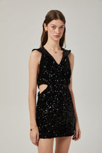 Kalena payetli mini elbise