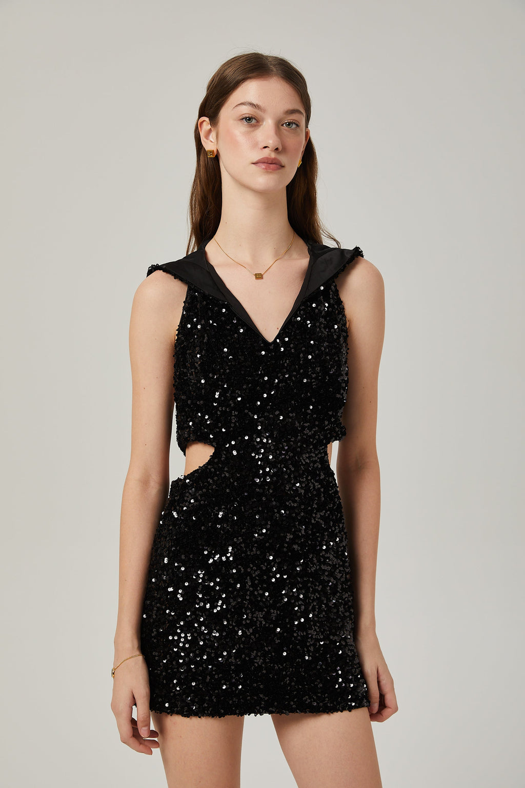 Kalena payetli mini elbise