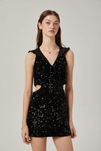 Kalena payetli mini elbise