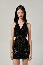 Kalena payetli mini elbise