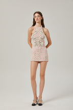 Capucine inci mini elbise