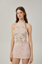 Capucine inci mini elbise