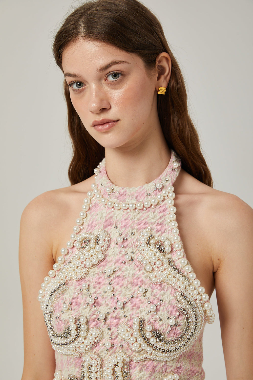 Capucine inci mini elbise