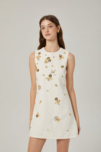 Cyrielle süsleme mini elbise