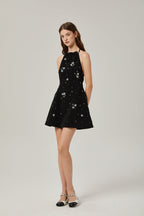Ariane kristal mini elbise