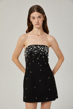 Noya straplez mini elbise