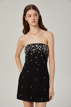 Noya straplez mini elbise