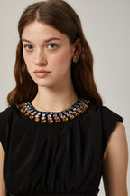 Imani kristal mini elbise