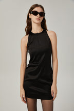 Sirena saten mini elbise