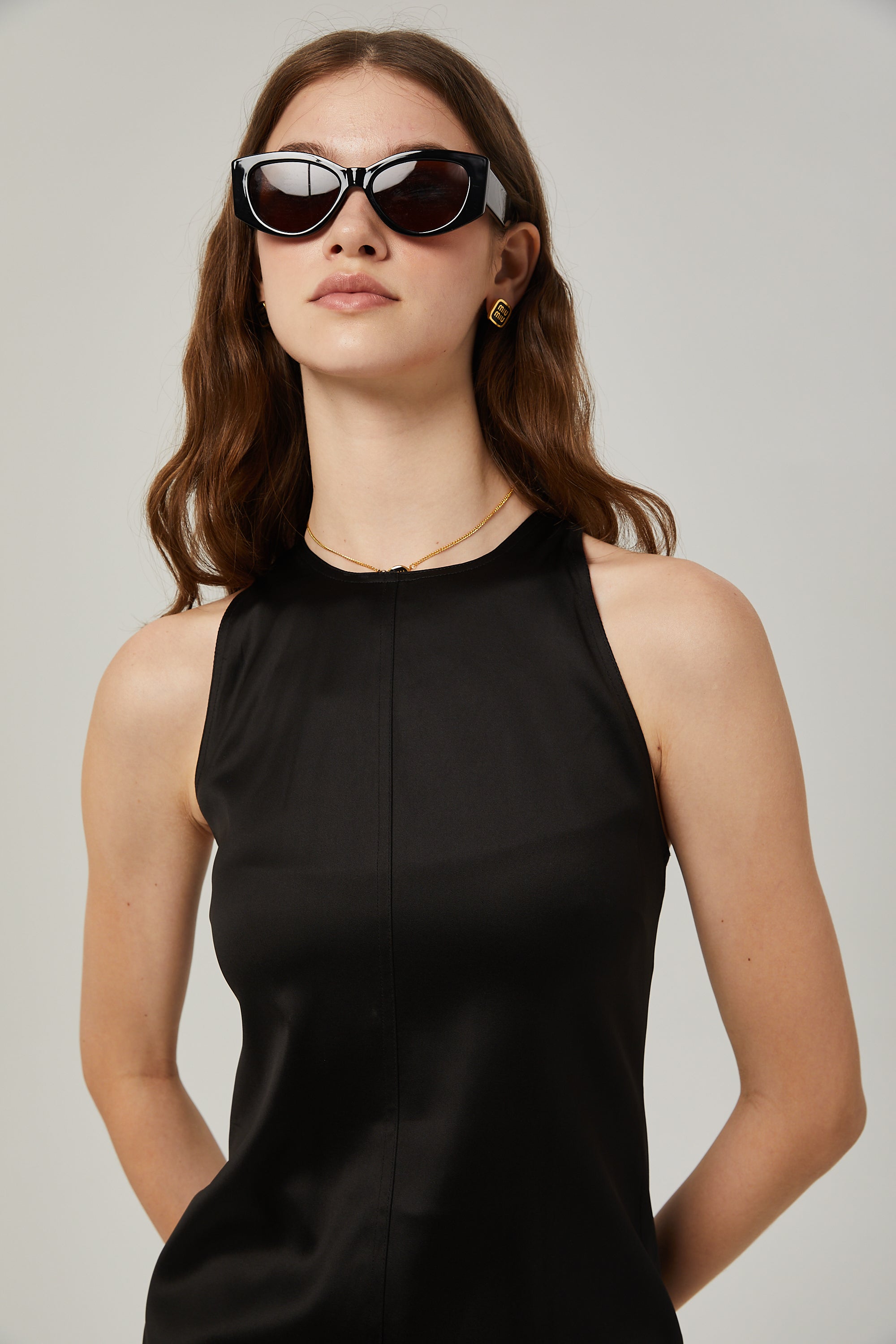 Sirena saten mini elbise