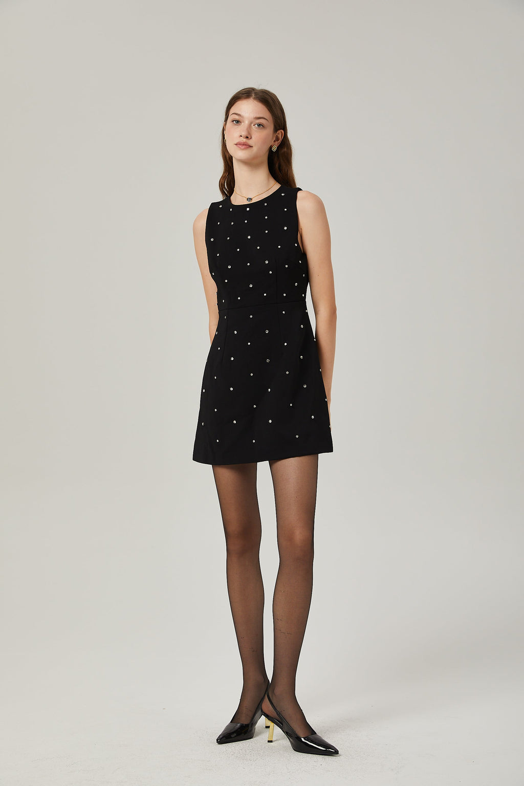 Pénélope kristal mini elbise