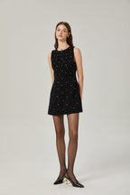 Pénélope kristal mini elbise